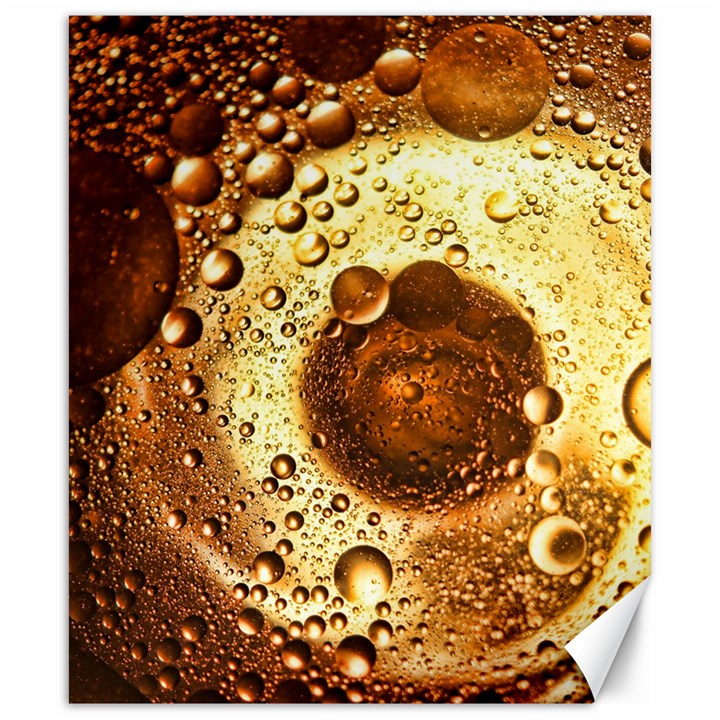 Olive Oil Bubbles Gold Oil Food Canvas 20  x 24 