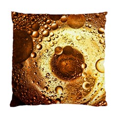 Olive Oil Bubbles Gold Oil Food Standard Cushion Case (two Sides) by Wegoenart