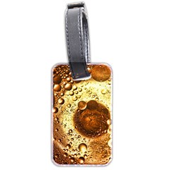 Olive Oil Bubbles Gold Oil Food Luggage Tag (two Sides) by Wegoenart