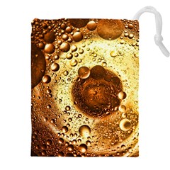 Olive Oil Bubbles Gold Oil Food Drawstring Pouch (5xl) by Wegoenart