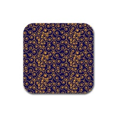 Spiral Pattern Texture Fractal Rubber Square Coaster (4 Pack) by Wegoenart