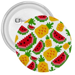 Watermelon Pattern Fruit Summer 3  Buttons