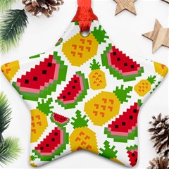 Watermelon Pattern Fruit Summer Ornament (Star)