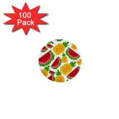 Watermelon Pattern Fruit Summer 1  Mini Buttons (100 pack) 