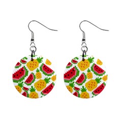 Watermelon Pattern Fruit Summer Mini Button Earrings