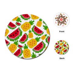 Watermelon Pattern Fruit Summer Playing Cards Single Design (Round)