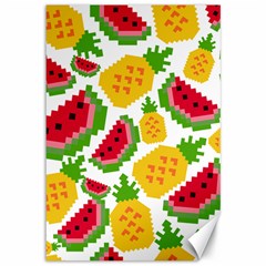 Watermelon Pattern Fruit Summer Canvas 12  X 18 