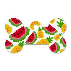 Watermelon Pattern Fruit Summer Dog Tag Bone (Two Sides)