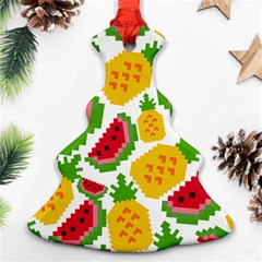 Watermelon Pattern Fruit Summer Christmas Tree Ornament (Two Sides)