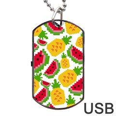 Watermelon Pattern Fruit Summer Dog Tag USB Flash (Two Sides)