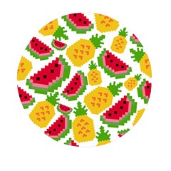 Watermelon Pattern Fruit Summer Mini Round Pill Box by Wegoenart