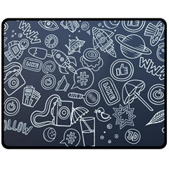 Internet Planet Drink Computer Fleece Blanket (medium)  by Wegoenart