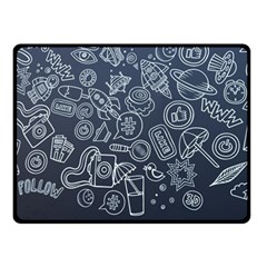 Internet Planet Drink Computer Double Sided Fleece Blanket (small)  by Wegoenart