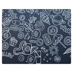 Internet Planet Drink Computer Double Sided Flano Blanket (medium)  by Wegoenart