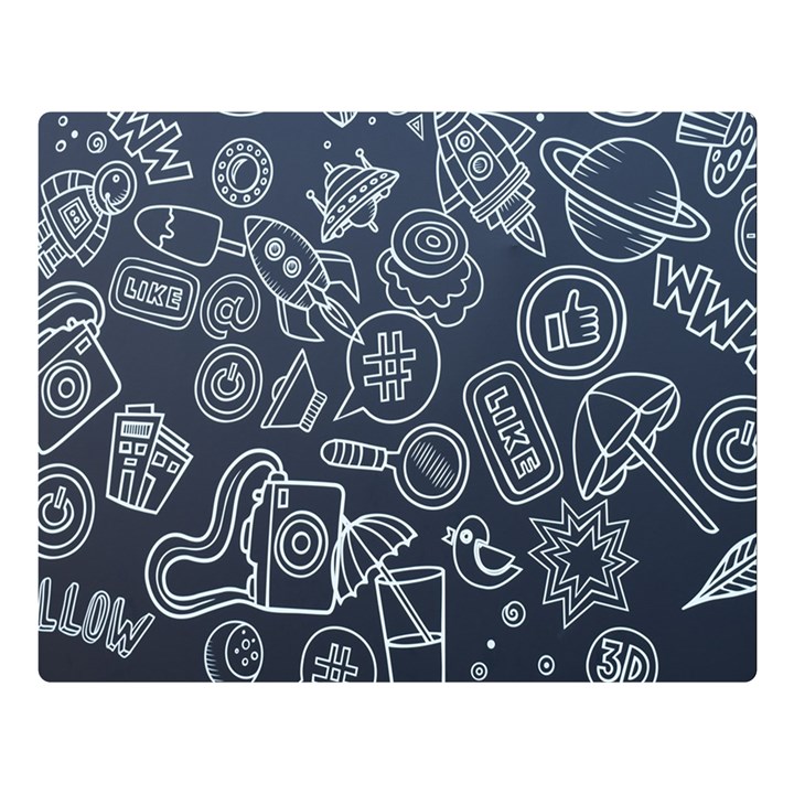 Internet Planet Drink Computer Double Sided Flano Blanket (Large) 