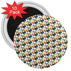 Sweet Dessert Food Cake Pattern 3  Magnets (10 Pack)  by Wegoenart