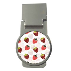 Strawberry Pattern Background Money Clips (round) 