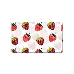 Strawberry Pattern Background Magnet (name Card) by Wegoenart