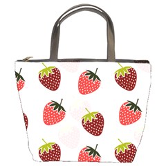 Strawberry Pattern Background Bucket Bag by Wegoenart