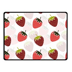 Strawberry Pattern Background Double Sided Fleece Blanket (small) 