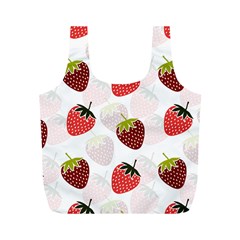 Strawberry Pattern Background Full Print Recycle Bag (m) by Wegoenart