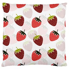 Strawberry Pattern Background Large Flano Cushion Case (one Side) by Wegoenart