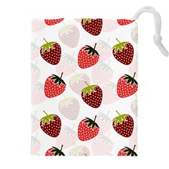 Strawberry Pattern Background Drawstring Pouch (5xl) by Wegoenart