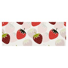 Strawberry Pattern Background Banner And Sign 8  X 3 