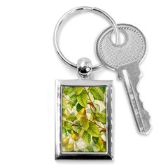 Pear Fruit Tree Organic Pattern Key Chain (rectangle) by Wegoenart