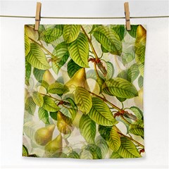 Pear Fruit Tree Organic Pattern Face Towel by Wegoenart