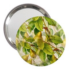 Pear Fruit Tree Organic Pattern 3  Handbag Mirrors by Wegoenart