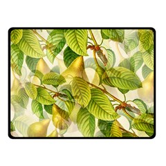 Pear Fruit Tree Organic Pattern Double Sided Fleece Blanket (small)  by Wegoenart