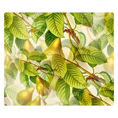 Pear Fruit Tree Organic Pattern Double Sided Flano Blanket (small)  by Wegoenart