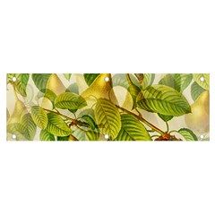 Pear Fruit Tree Organic Pattern Banner And Sign 6  X 2  by Wegoenart