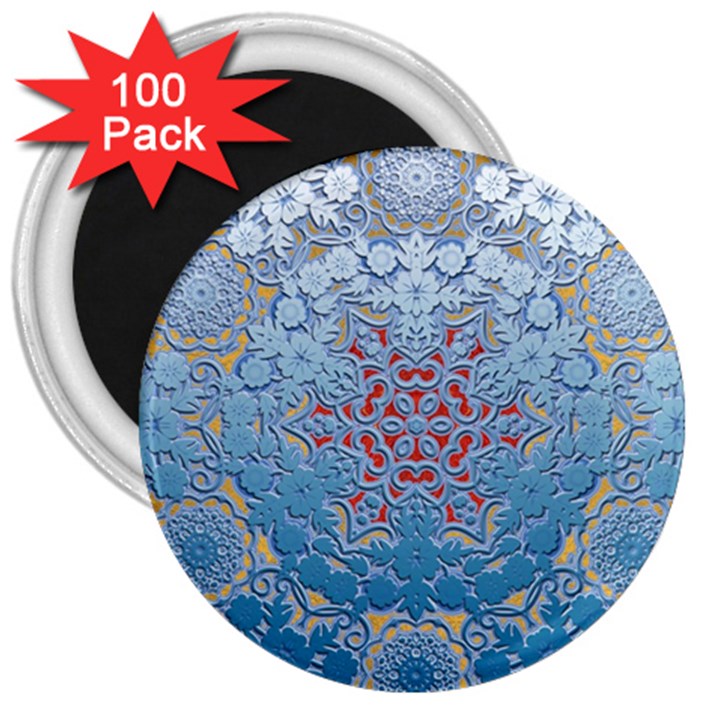 Abstract Background Pattern Tile 3  Magnets (100 pack)