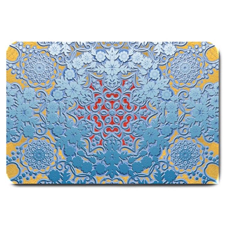 Abstract Background Pattern Tile Large Doormat 