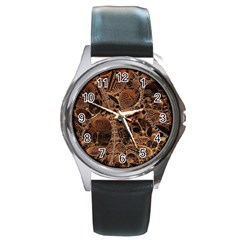 Fractal Render 3d Honeycomb Round Metal Watch by Wegoenart