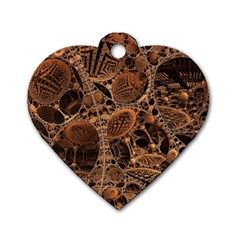 Fractal Render 3d Honeycomb Dog Tag Heart (two Sides) by Wegoenart