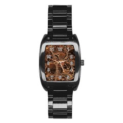 Fractal Render 3d Honeycomb Stainless Steel Barrel Watch by Wegoenart