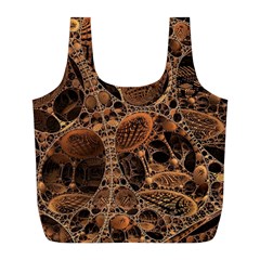 Fractal Render 3d Honeycomb Full Print Recycle Bag (l) by Wegoenart