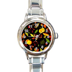 Pumpkin Fall Autumn October Round Italian Charm Watch by Wegoenart