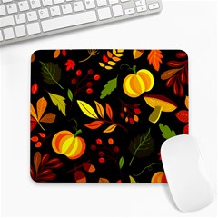 Pumpkin Fall Autumn October Large Mousepads by Wegoenart