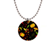 Pumpkin Fall Autumn October 1  Button Necklace by Wegoenart