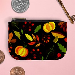 Pumpkin Fall Autumn October Mini Coin Purse by Wegoenart