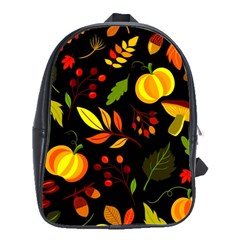 Pumpkin Fall Autumn October School Bag (large) by Wegoenart