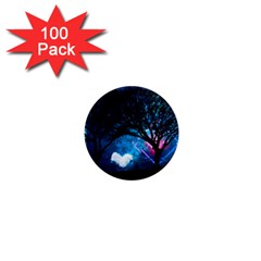 Tree Trees Surreal Universe Silhouette 1  Mini Magnets (100 Pack)  by Wegoenart