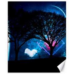 Tree Trees Surreal Universe Silhouette Canvas 16  X 20  by Wegoenart