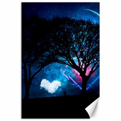 Tree Trees Surreal Universe Silhouette Canvas 24  X 36  by Wegoenart