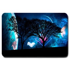 Tree Trees Surreal Universe Silhouette Large Doormat  by Wegoenart