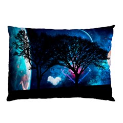 Tree Trees Surreal Universe Silhouette Pillow Case by Wegoenart